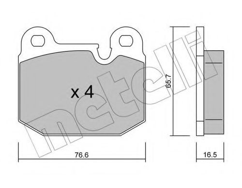 22-0027-0 METELLI Brake System Brake Pad Set, disc brake