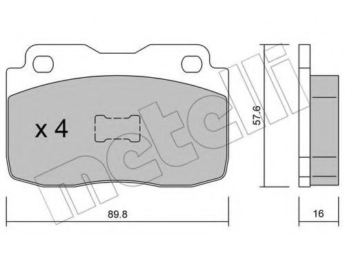 22-0028-0 METELLI Brake Pad Set, disc brake