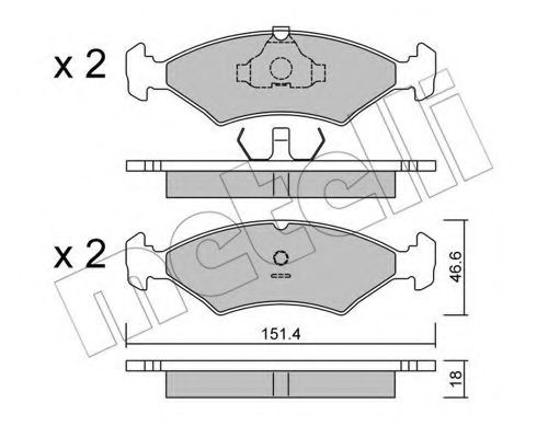 22-0029-0 METELLI Brake System Brake Pad Set, disc brake