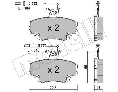 22-0032-1 METELLI Brake System Brake Pad Set, disc brake