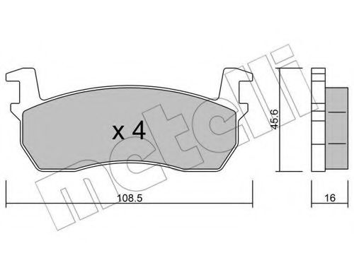 22-0034-0 METELLI Brake System Brake Pad Set, disc brake