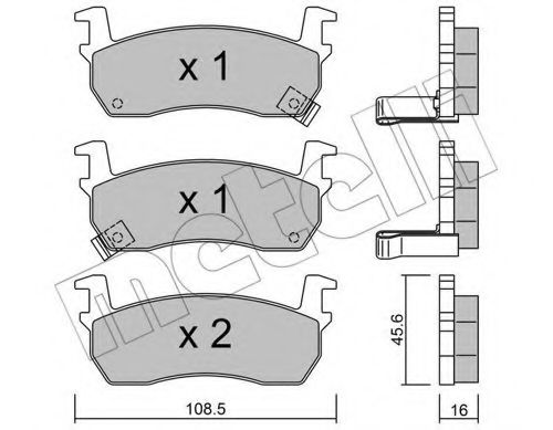 22-0034-1 METELLI Brake Pad Set, disc brake