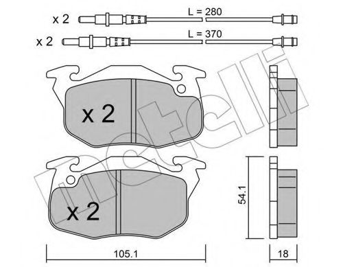 22-0037-1 METELLI Brake System Brake Pad Set, disc brake