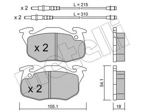 22-0037-4 METELLI Brake System Brake Pad Set, disc brake