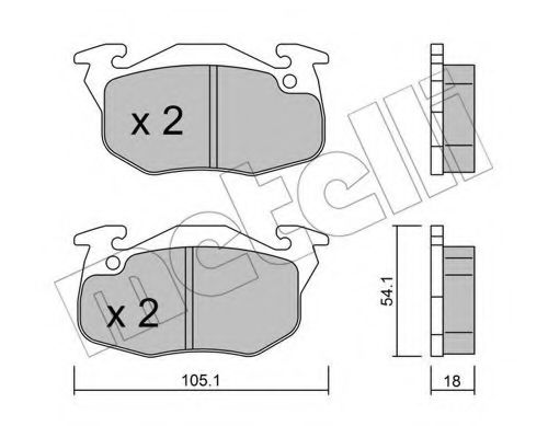 22-0037-5 METELLI Brake System Brake Pad Set, disc brake