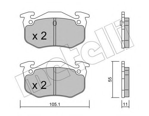 22-0038-0 METELLI Brake System Brake Pad Set, disc brake