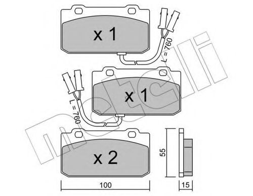 22-0040-1 METELLI Brake System Brake Pad Set, disc brake