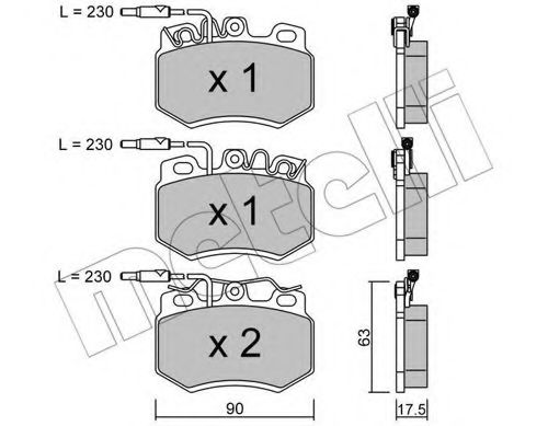 22-0049-0 METELLI Brake System Brake Pad Set, disc brake