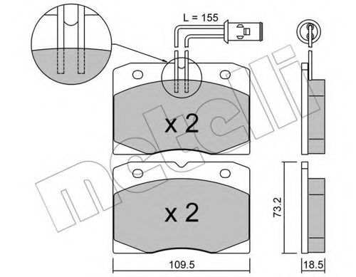 22-0051-0 METELLI Brake System Brake Pad Set, disc brake