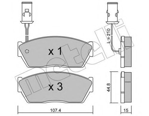 22-0054-1 METELLI Brake Pad Set, disc brake