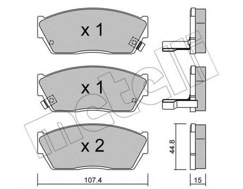 22-0054-2 METELLI Brake System Brake Pad Set, disc brake