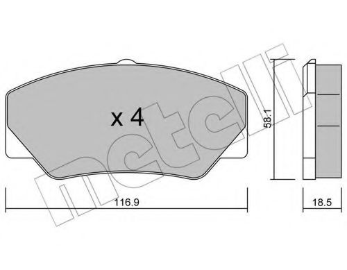 22-0056-0 METELLI Brake Pad Set, disc brake
