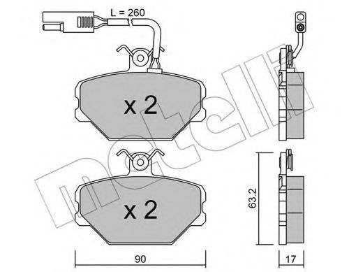 22-0059-1 METELLI Brake System Brake Pad Set, disc brake