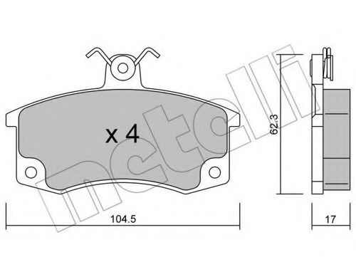 22-0062-0 METELLI Brake Pad Set, disc brake