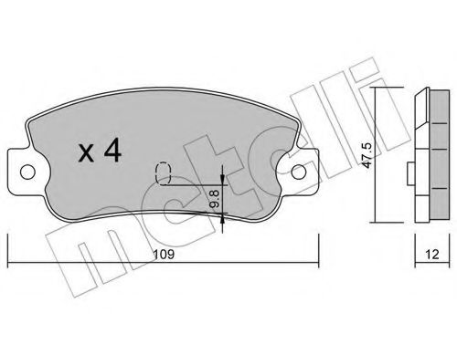 22-0063-0 METELLI Brake System Brake Pad Set, disc brake