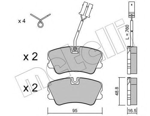 22-0065-0 METELLI Brake System Brake Pad Set, disc brake