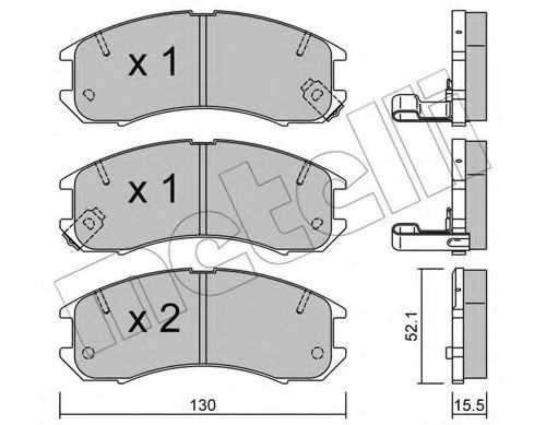 22-0068-0 METELLI Brake System Brake Pad Set, disc brake