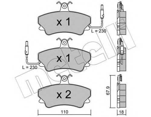 22-0069-0 METELLI Brake System Brake Pad Set, disc brake
