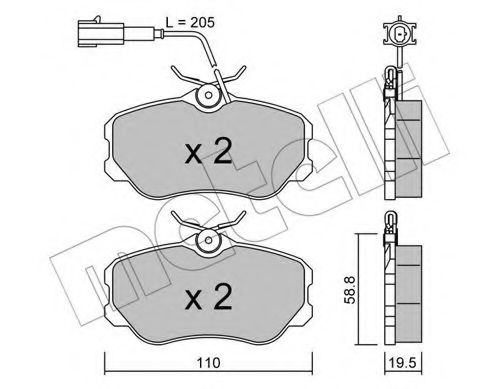 22-0074-0 METELLI Brake System Brake Pad Set, disc brake