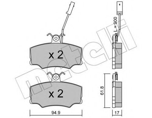 22-0076-0 METELLI Brake System Brake Pad Set, disc brake