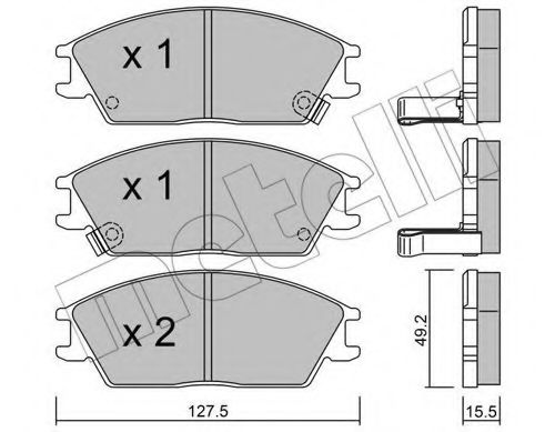 22-0081-1 METELLI Brake System Brake Pad Set, disc brake