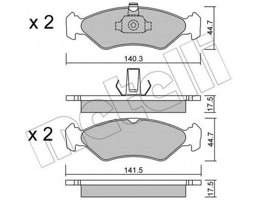 22-0088-0 METELLI Brake Pad Set, disc brake