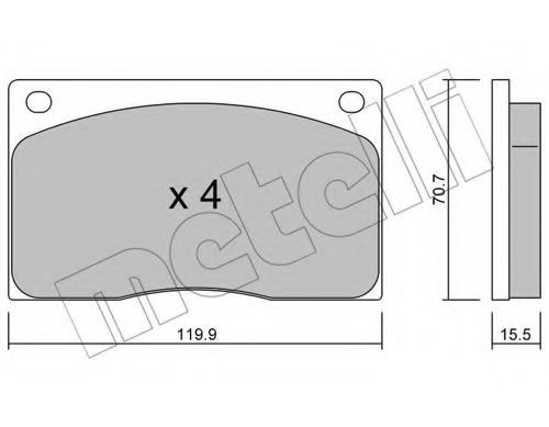 22-0089-0 METELLI Brake Pad Set, disc brake