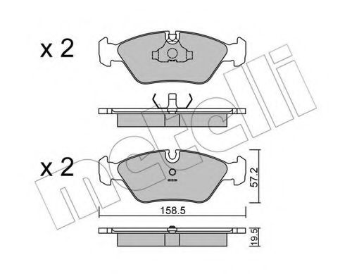 22-0091-0 METELLI Brake System Brake Pad Set, disc brake