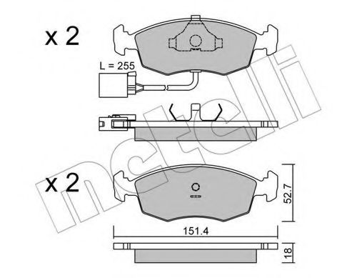 22-0094-1 METELLI Brake System Brake Pad Set, disc brake