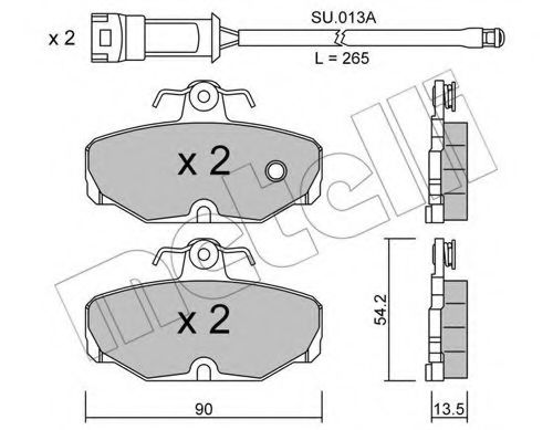 22-0095-0K METELLI Brake System Brake Pad Set, disc brake