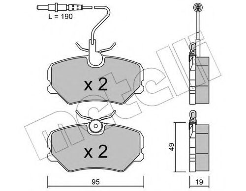 22-0099-0 METELLI Brake System Brake Pad Set, disc brake