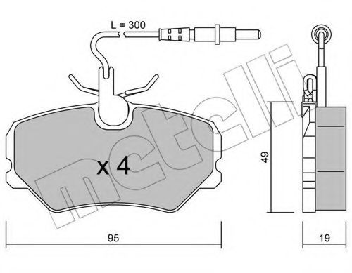 22-0099-1 METELLI Brake System Brake Pad Set, disc brake