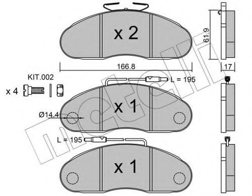 22-0111-0 METELLI Brake System Brake Pad Set, disc brake