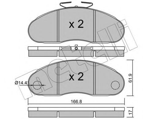 22-0111-2 METELLI Brake System Brake Pad Set, disc brake