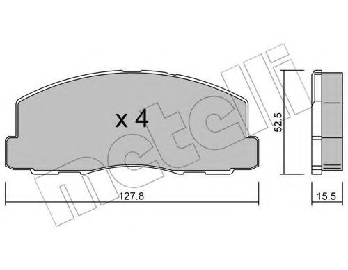22-0114-0 METELLI Brake Pad Set, disc brake