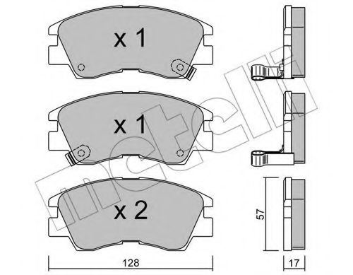 22-0115-0 METELLI Brake Pad Set, disc brake