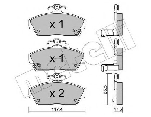 22-0119-0 METELLI Brake Pad Set, disc brake