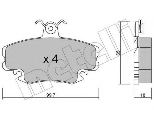 22-0120-0 METELLI Brake System Brake Pad Set, disc brake