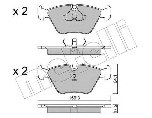 22-0122-1 METELLI Brake System Brake Pad Set, disc brake