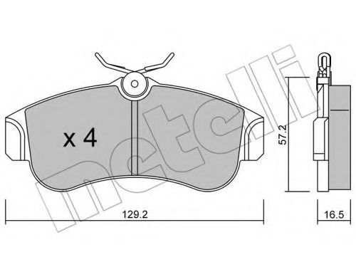 22-0123-0 METELLI Brake System Brake Pad Set, disc brake