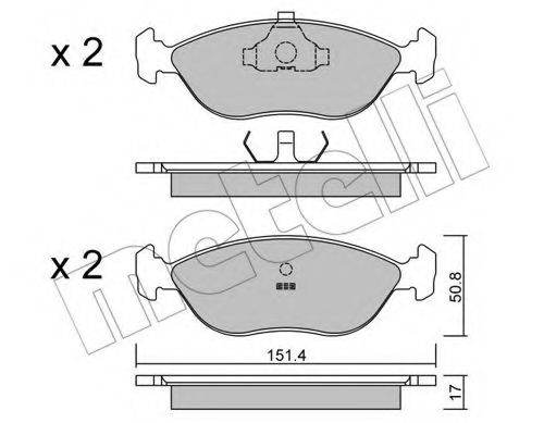 22-0126-0 METELLI Brake System Brake Pad Set, disc brake
