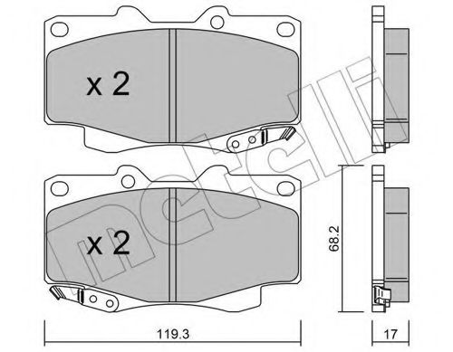 22-0129-1 METELLI Brake System Brake Pad Set, disc brake