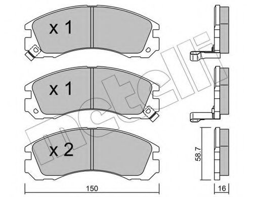 22-0134-0 METELLI Brake System Brake Pad Set, disc brake