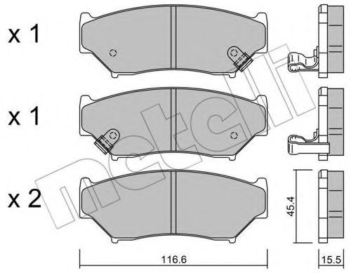 22-0136-0 METELLI Brake Pad Set, disc brake