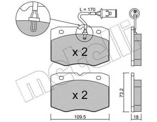 22-0139-0 METELLI Brake System Brake Pad Set, disc brake