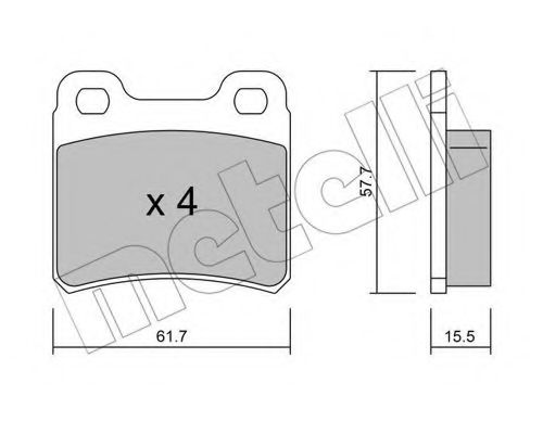 22-0141-0 METELLI Brake System Brake Pad Set, disc brake