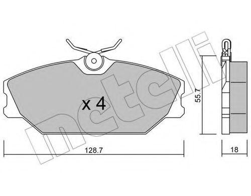 22-0142-2 METELLI Brake Pad Set, disc brake