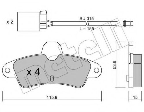 22-0143-0K METELLI Brake System Brake Pad Set, disc brake