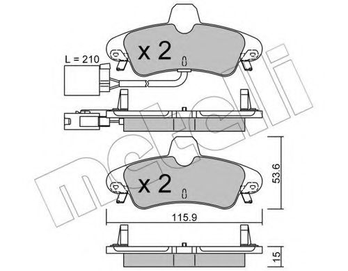 22-0143-2 METELLI Brake Pad Set, disc brake