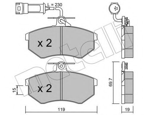 22-0148-1 METELLI Brake System Brake Pad Set, disc brake